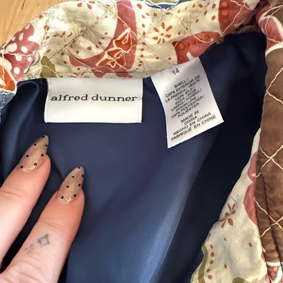 Vintage 90’s Alfred Dunner Multicolor Floral Puffer Jacket - Picture 2 of 4